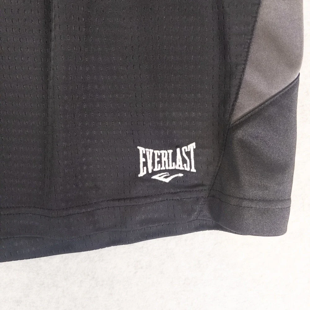 Everlast Mens Mesh Basketball Shorts Black Grey XXL Athletic Gym Training